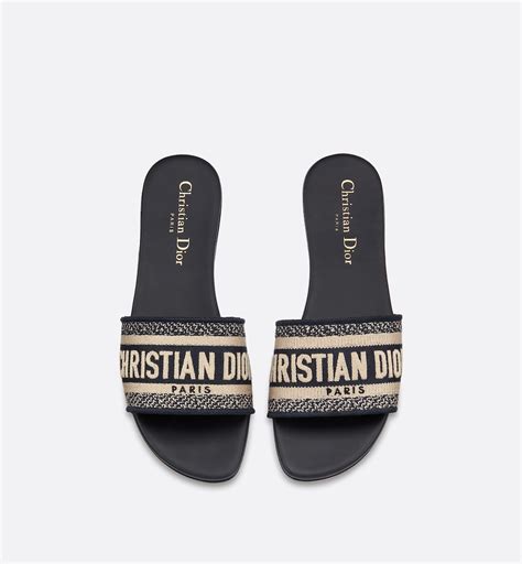 dior designer flip flops|christian dior slides women's.